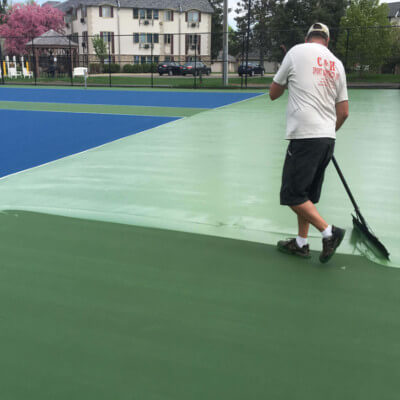 Adding a second green layer of paint