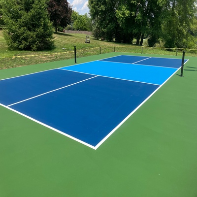 Multi color pickleball court