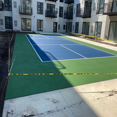 Pickleball Court at apartment building