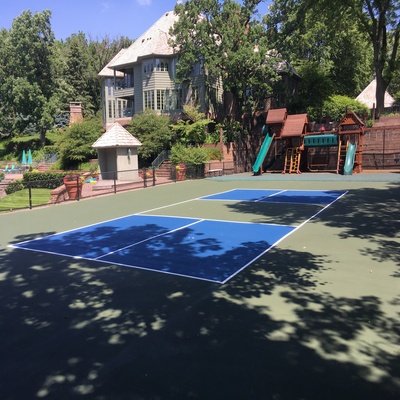 Private pickleball court