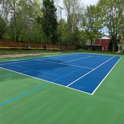 Tennis Court with two pickleball courts