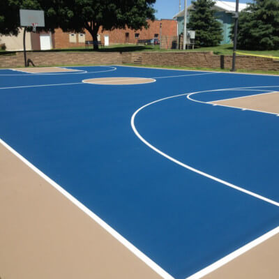 Park tennis court in Iowa